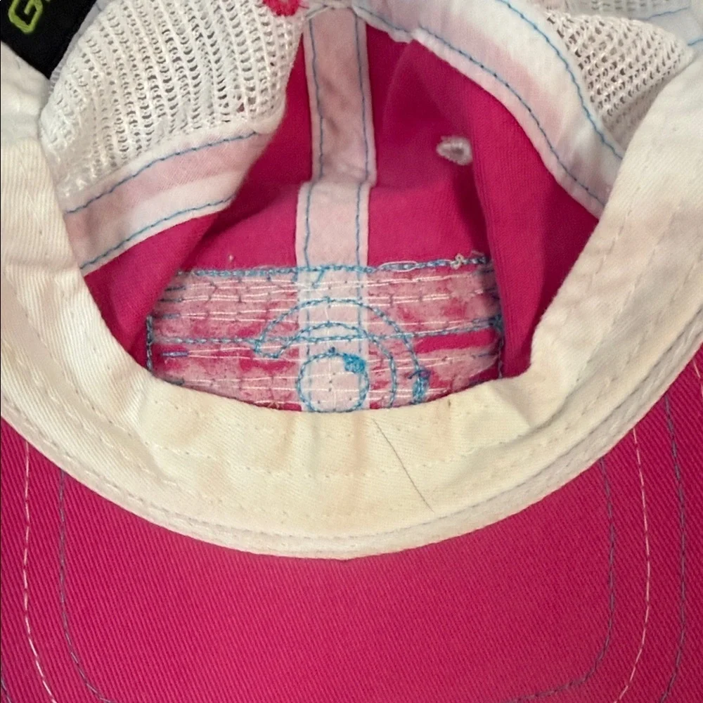 Vibrant Pink and White Kids Cap with Patch
